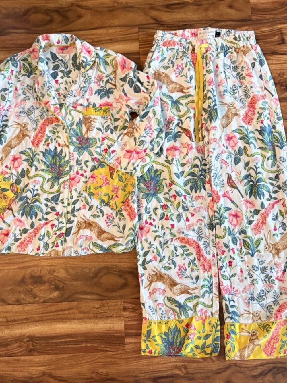 Anthropologie Kelly Louise Judd 2 Piece Pj Pajama Flannel Set Womens M